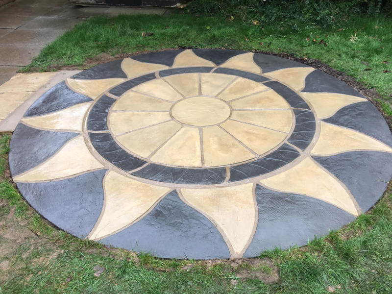 Total Home & Garden Handyman Services | Handyman Crewe | Patio Laying | Aztec Circular Sun Patio Laying 1